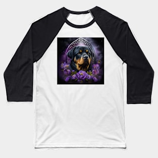 Gothic Rottweiler Art Baseball T-Shirt